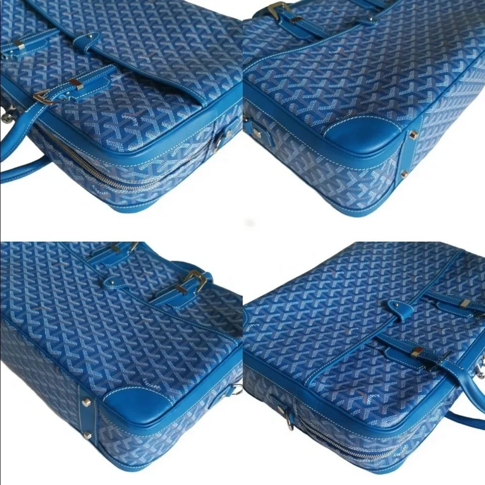 Auth Goyard Ambassede MM in **Rare** Light Blue - Picture 6 of 12